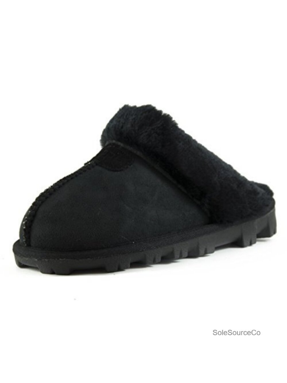 Faux Fur Lining Suede Mules Slip On Comfort Winter Slippers